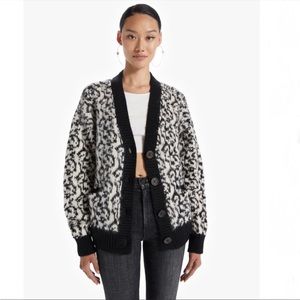 MOTHER oversized cardigan in Wildife